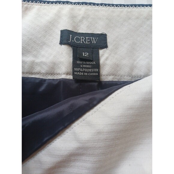 J. Crew navy wool suit skirt 12 pencil lined career office minimalist capsule - Picture 3 of 8
